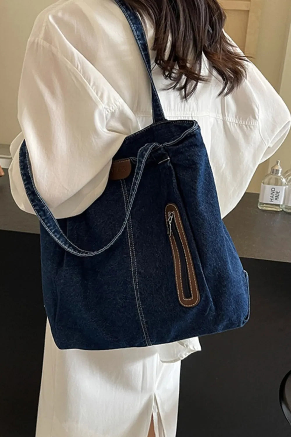 Medium Denim Tote Bag - Korvel