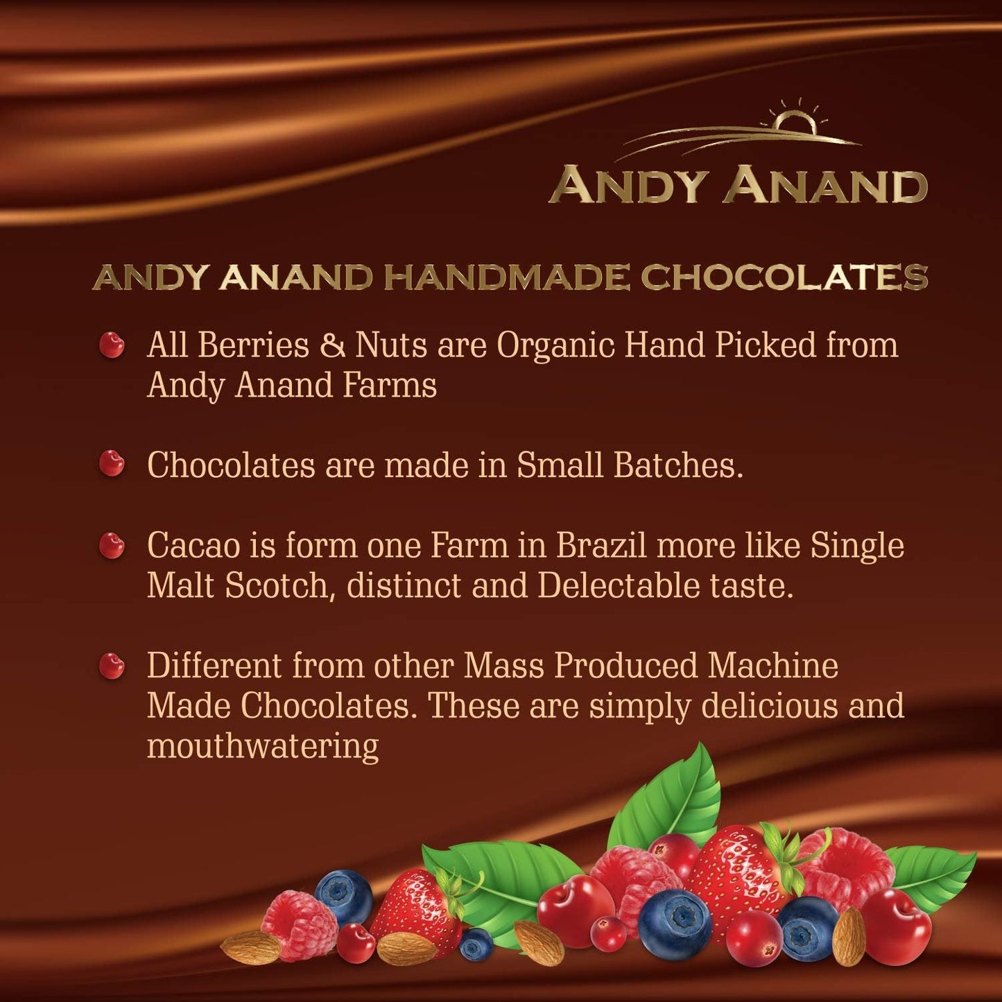 Boules de Malt au Caroube Gourmet Andy Anand - Boîte Cadeau de 1 lb