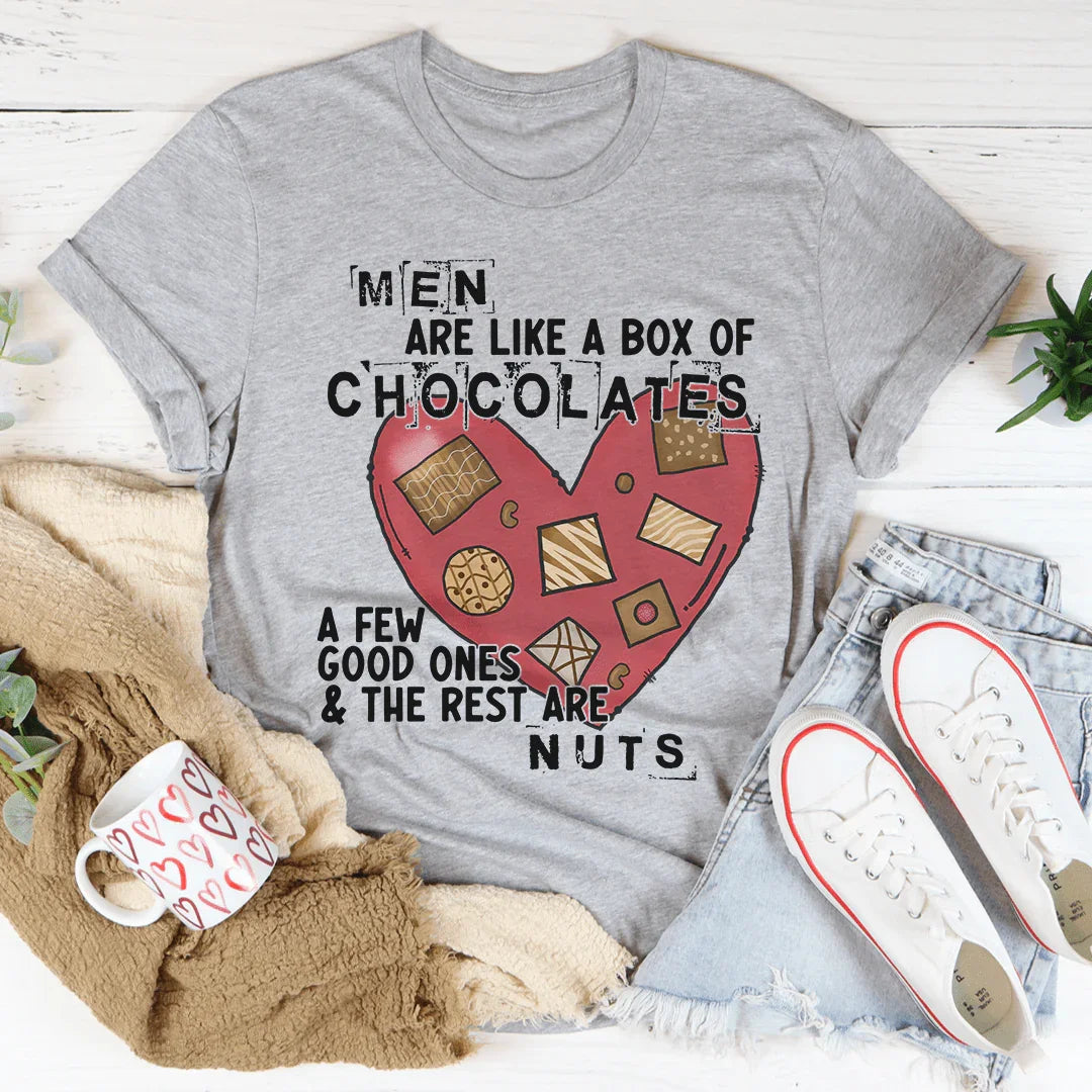 Los hombres son como una caja de chocolates camiseta
