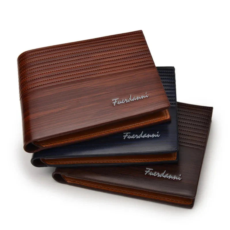 Men Leather Brand Luxury Wallet Short Slim Male Purses Money Clip Credit Card Dollar Price Portomonee Carteria - Korvel