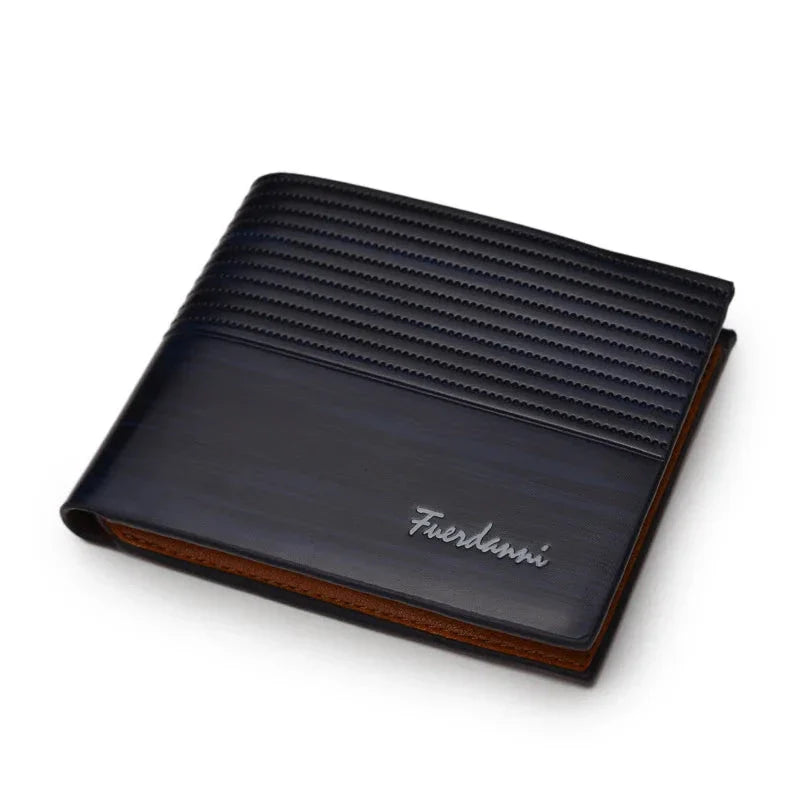 Men Leather Brand Luxury Wallet Short Slim Male Purses Money Clip Credit Card Dollar Price Portomonee Carteria - Korvel