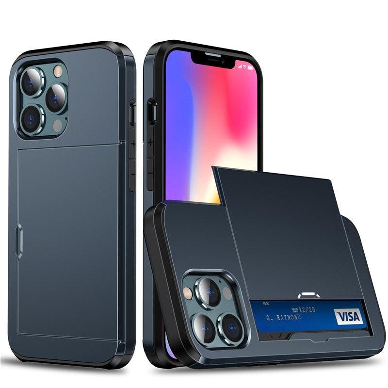 Luxury Wallet Card Holder Case for iPhone 13 Pro & 12 Pro Max