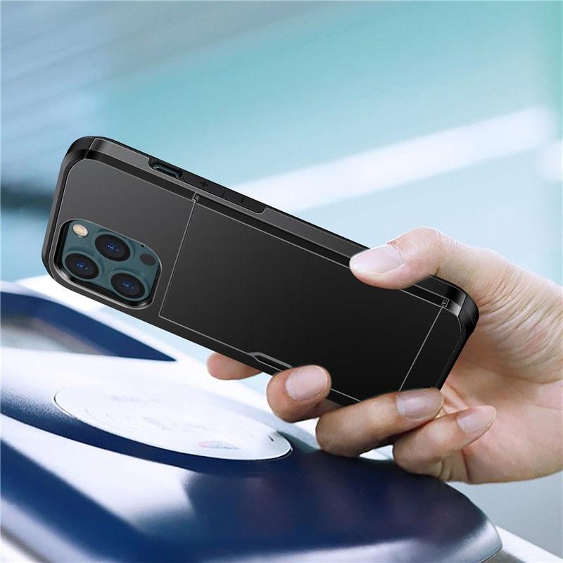 Luxury Wallet Card Holder Case for iPhone 13 Pro & 12 Pro Max