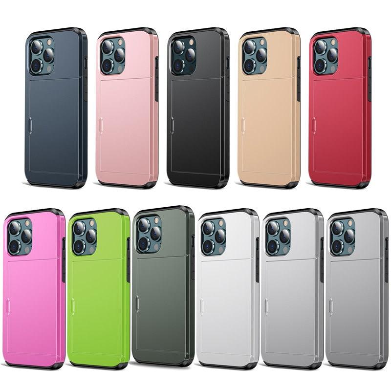 Luxury Wallet Card Holder Case for iPhone 13 Pro & 12 Pro Max