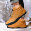 Men's and women's couple's outdoor cotton shoes, non-slip and wear-resistant hiking shoes, warm high-top plus wool boots, cold-resistant hiking shoes - Korvel