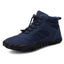 Men's and women's couple's outdoor cotton shoes, non-slip and wear-resistant hiking shoes, warm high-top plus wool boots, cold-resistant hiking shoes - Korvel
