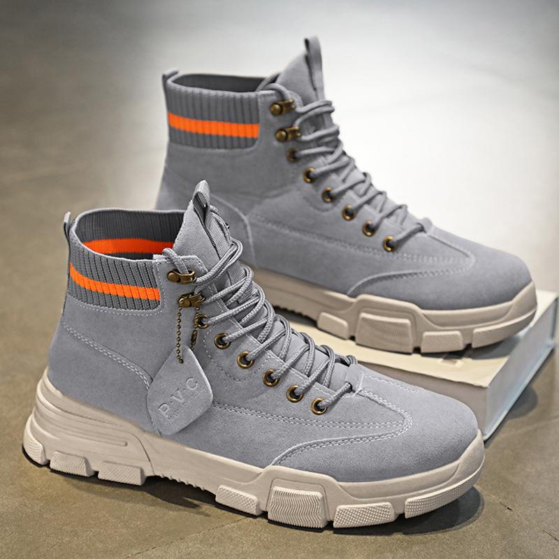 Bottes Martin rétro montantes pour hommes pour l'automne et l'hiver
