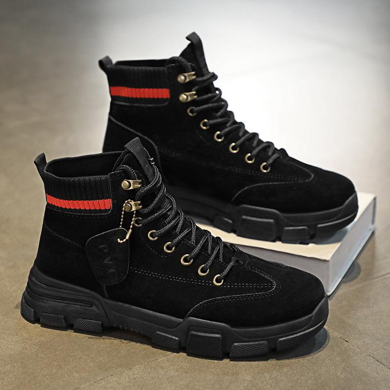 Bottes Martin rétro montantes pour hommes pour l'automne et l'hiver