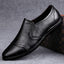 Men's bean shoes, genuine leather, fashionable, trendy, casual, youth flat bottom, low top lazy shoes - Korvel