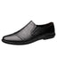 Men's bean shoes, genuine leather, fashionable, trendy, casual, youth flat bottom, low top lazy shoes - Korvel