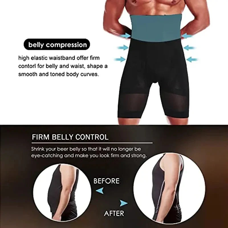Men's High Waist Body Shaper Shorts