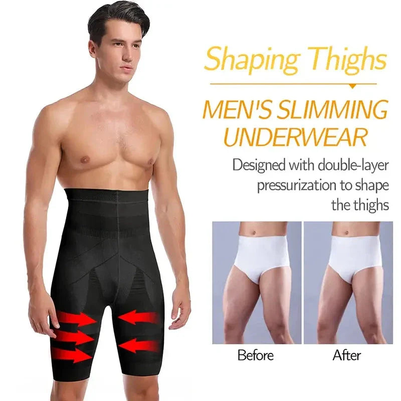 Men's High Waist Body Shaper Shorts