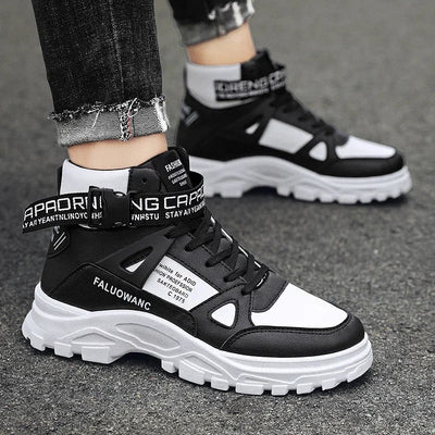 Men's Boots New Casual Fashion Men's Ankle Boots  Retro Sports Platform Sole Heightening Ankle Men Boots Lace-up Shoes for Men - Korvel