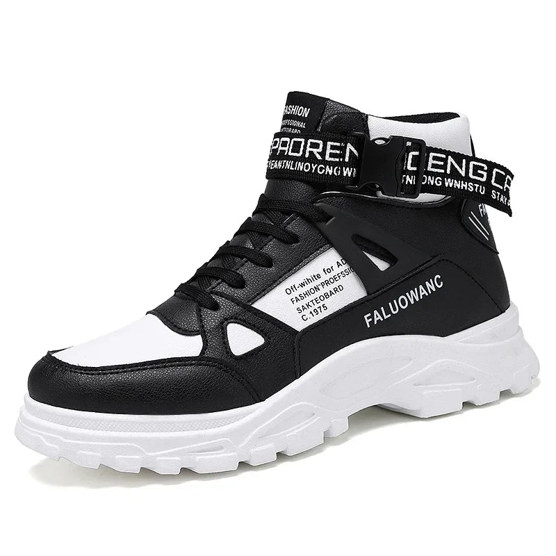 Men's Boots New Casual Fashion Men's Ankle Boots  Retro Sports Platform Sole Heightening Ankle Men Boots Lace-up Shoes for Men - Korvel