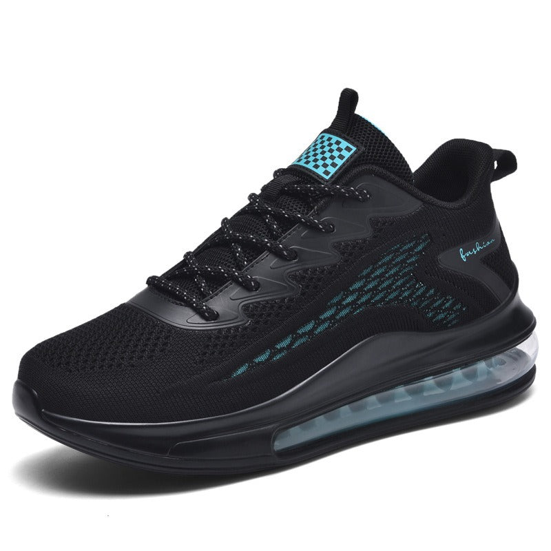Men's breathable mesh shoes height increasing full-length air cushioned running shoes - Korvel