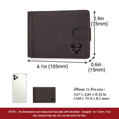Men's RFID Antimagnetic Leather Card Holder Wallet