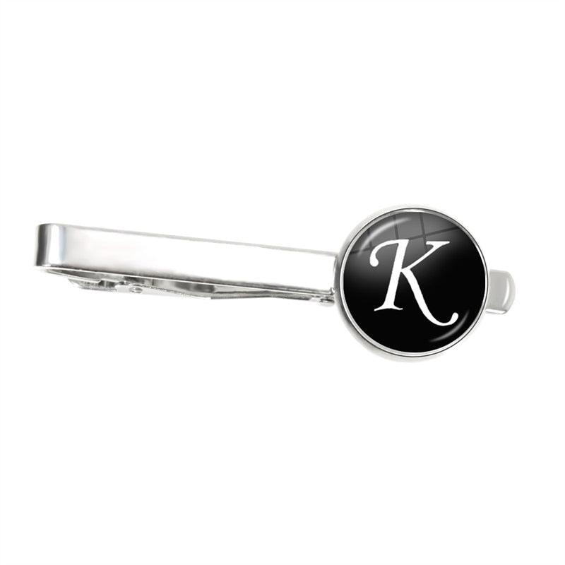 Pince à cravate lettre de l'alphabet pour homme - Accessoire élégant