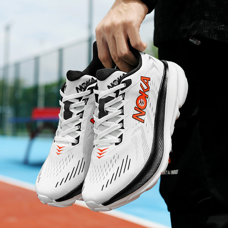 Men's fashion shoes breathable mesh thick-soled running shoes marathon outdoor running shoes - Korvel