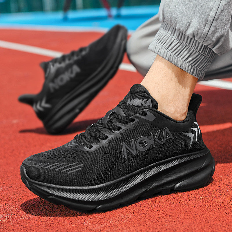 Men's fashion shoes breathable mesh thick-soled running shoes marathon outdoor running shoes - Korvel