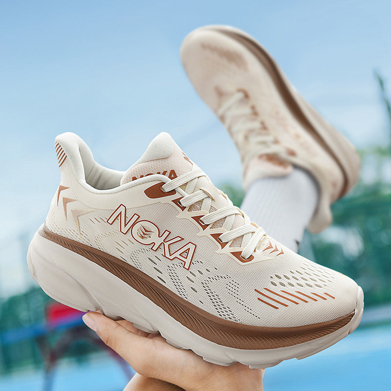 Men's fashion shoes breathable mesh thick-soled running shoes marathon outdoor running shoes - Korvel