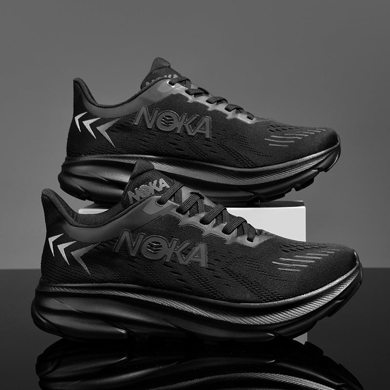 Men's fashion shoes breathable mesh thick-soled running shoes marathon outdoor running shoes - Korvel