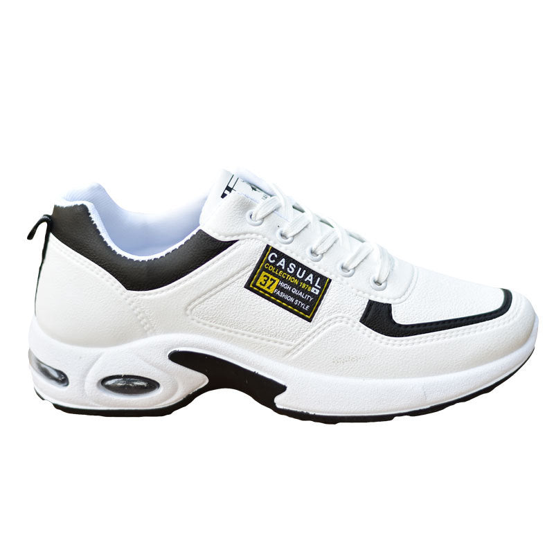 Men's fashionable waterproof low-top sports shoes white shoes student casual all-match running shoes - Korvel