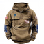 Sweatshirt à capuche rétro multi-poches pour hommes
