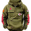Sweatshirt à capuche rétro multi-poches pour hommes
