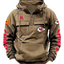 Sweatshirt à capuche rétro multi-poches pour hommes