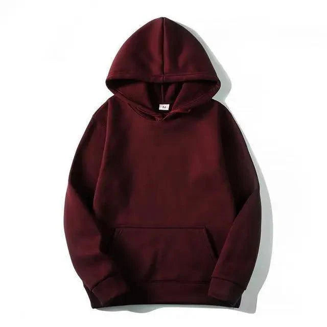 Hoodie décontracté pour hommes en couleur unie pour le printemps et l'automne