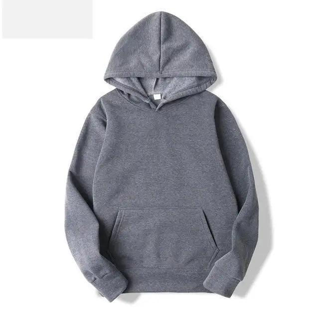 Hoodie décontracté pour hommes en couleur unie pour le printemps et l'automne