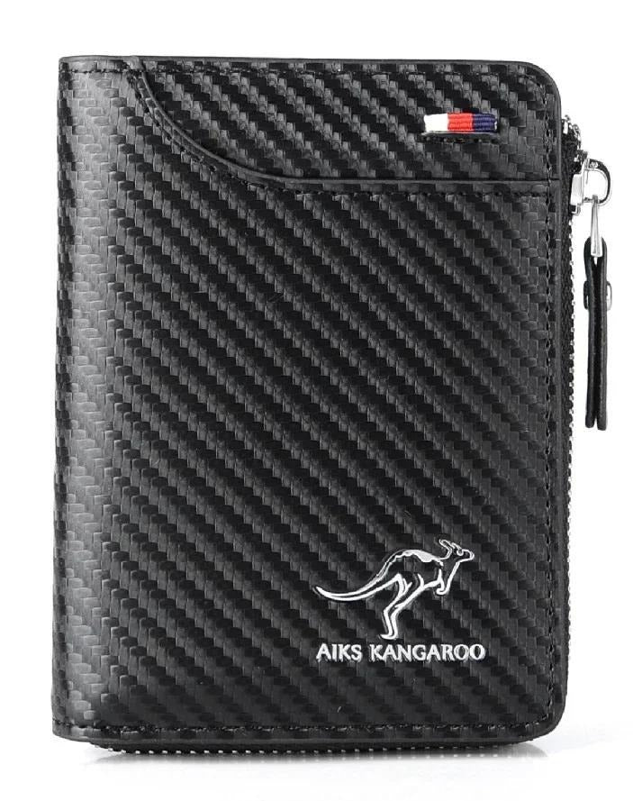 Men's  Protected PU Leather Wallet Vintage Short Purse - Korvel