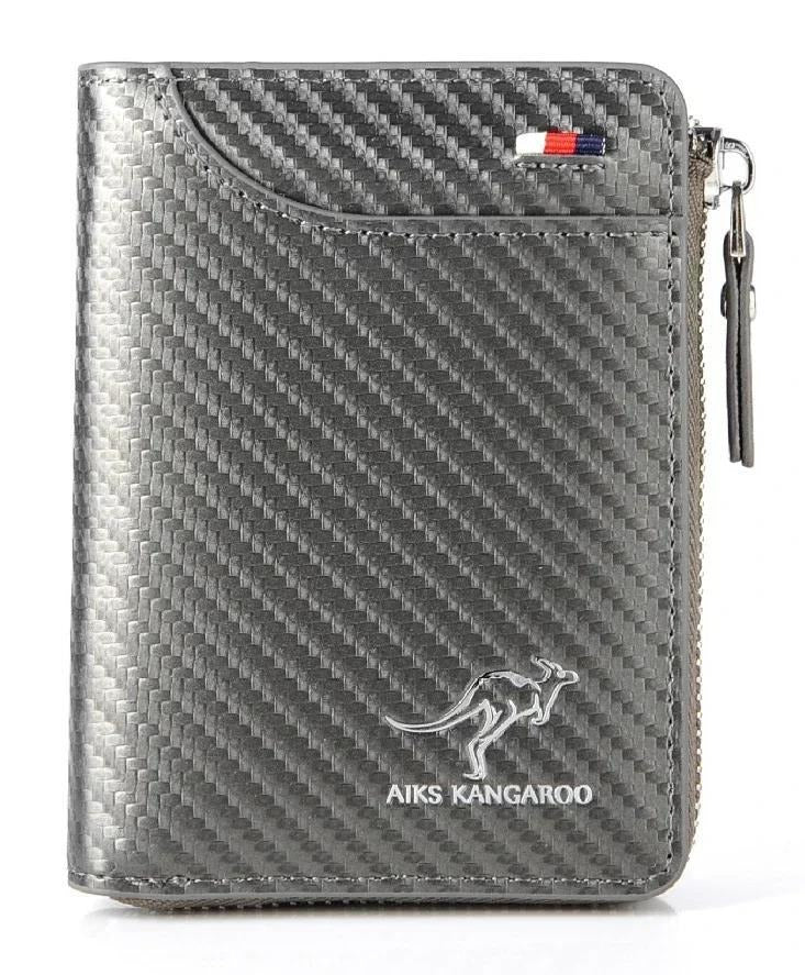 Men's  Protected PU Leather Wallet Vintage Short Purse - Korvel