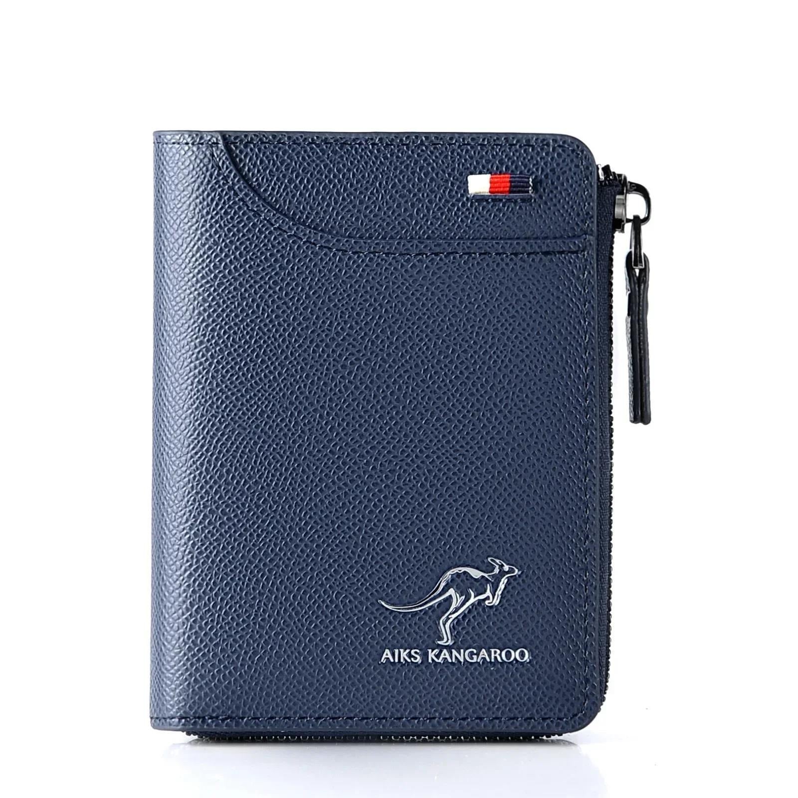 Men's  Protected PU Leather Wallet Vintage Short Purse - Korvel