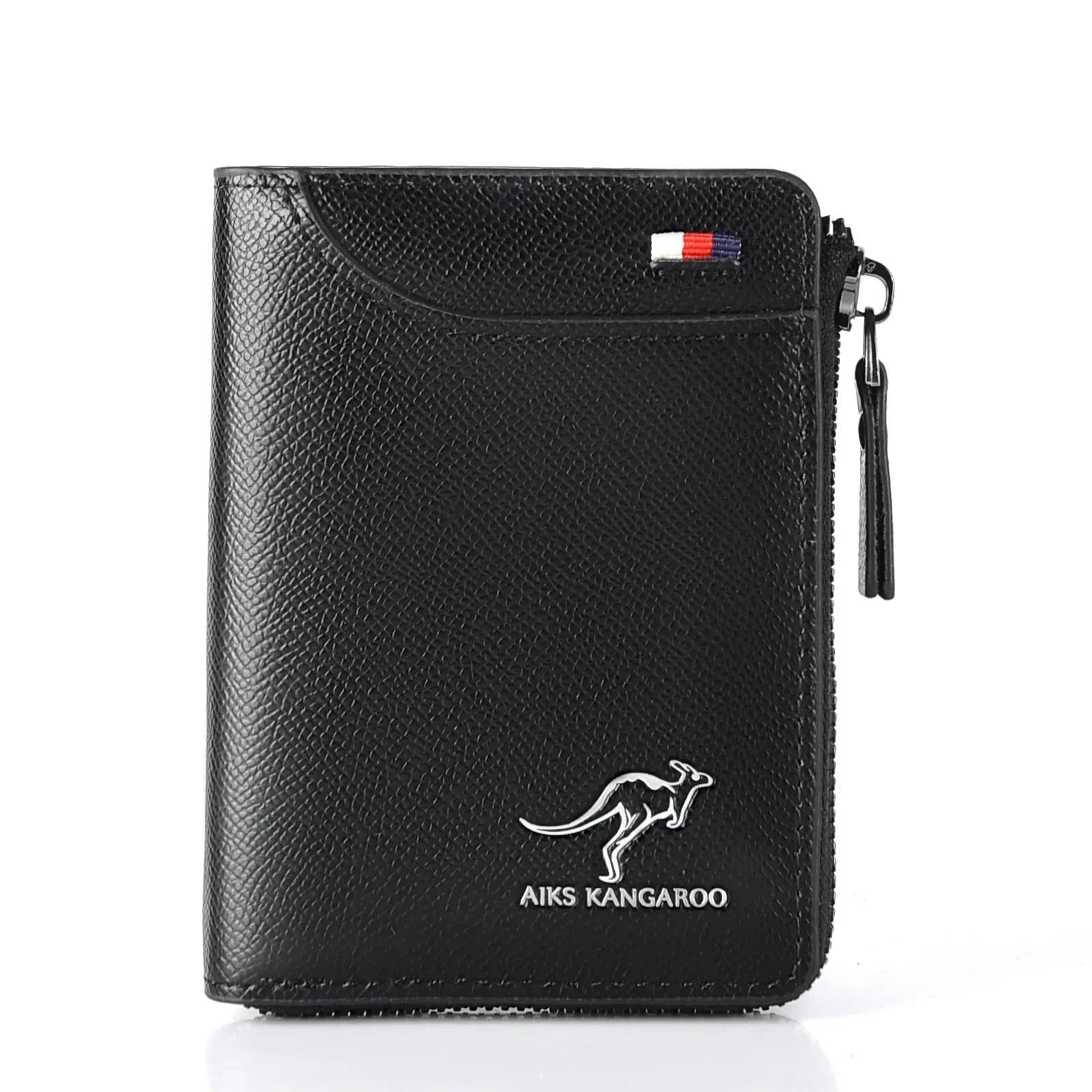 Men's  Protected PU Leather Wallet Vintage Short Purse - Korvel