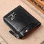 Men's  Protected PU Leather Wallet Vintage Short Purse - Korvel