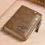 Men's  Protected PU Leather Wallet Vintage Short Purse - Korvel