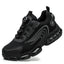 Men's safety shoes with steel toe caps anti smashing and anti piercing breathable lightweight rotating buttons for summer work - Korvel