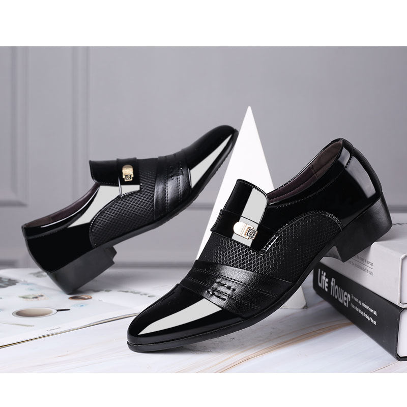 Men's shoes, leather shoes, men's casual shoes, business formal shoes, plus size versatile wedding shoes - Korvel