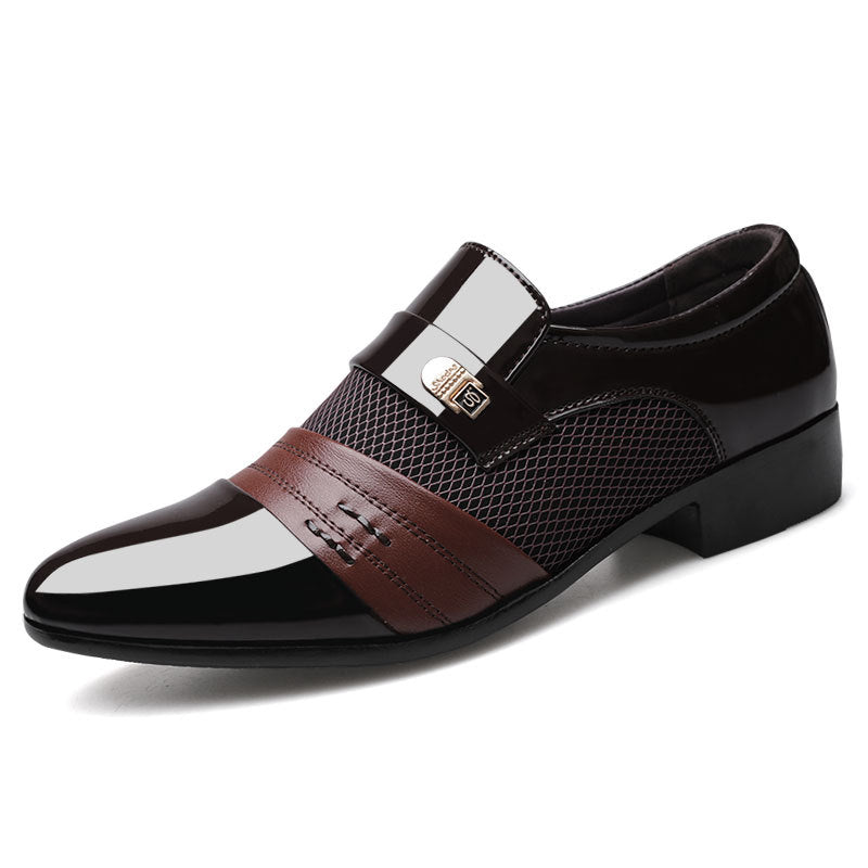 Men's shoes, leather shoes, men's casual shoes, business formal shoes, plus size versatile wedding shoes - Korvel