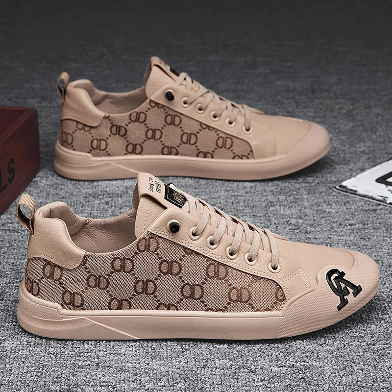 Men's shoes new summer trend casual board shoes versatile breathable thin youth white shoes, one foot canvas trendy shoes - Korvel