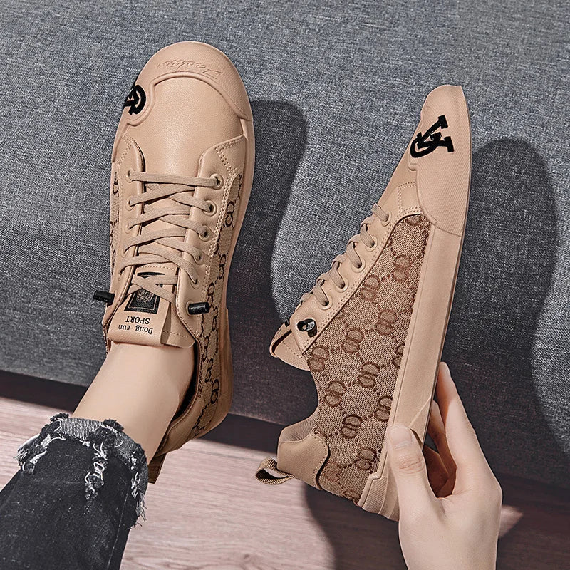 Men's shoes new summer trend casual board shoes versatile breathable thin youth white shoes, one foot canvas trendy shoes - Korvel