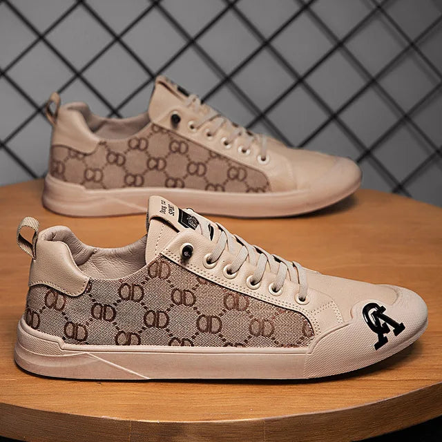 Men's shoes new summer trend casual board shoes versatile breathable thin youth white shoes, one foot canvas trendy shoes - Korvel
