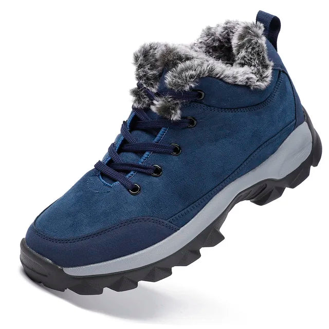 Men's snow boots with winter fleece insulation, outdoor boots, cotton shoes, lightweight boots - Korvel