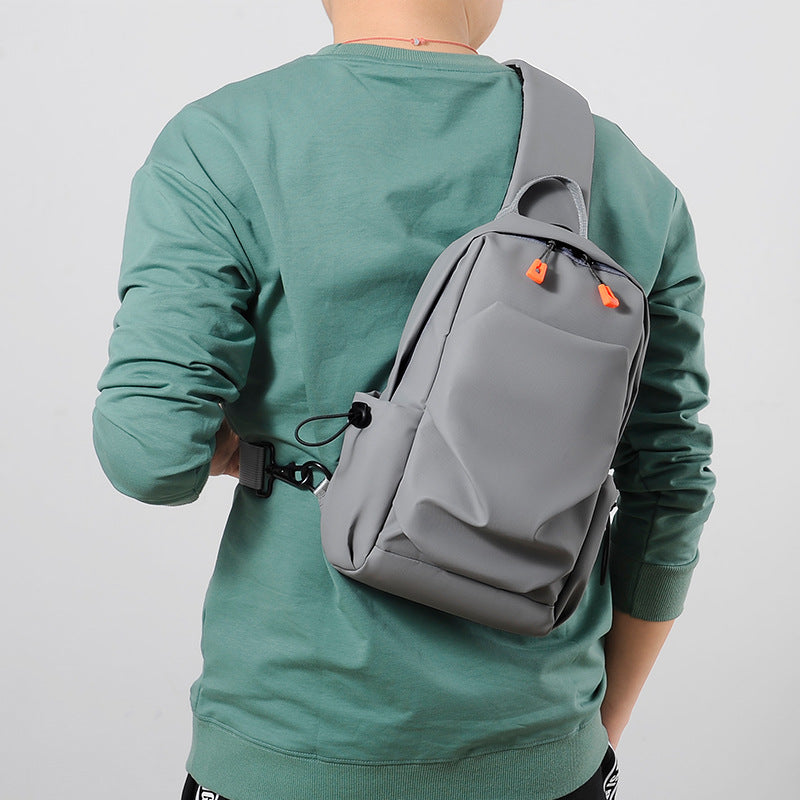 Men's sports chest bag shoulder bag simple men's crossbody bag fashionable small shoulder bag - Korvel