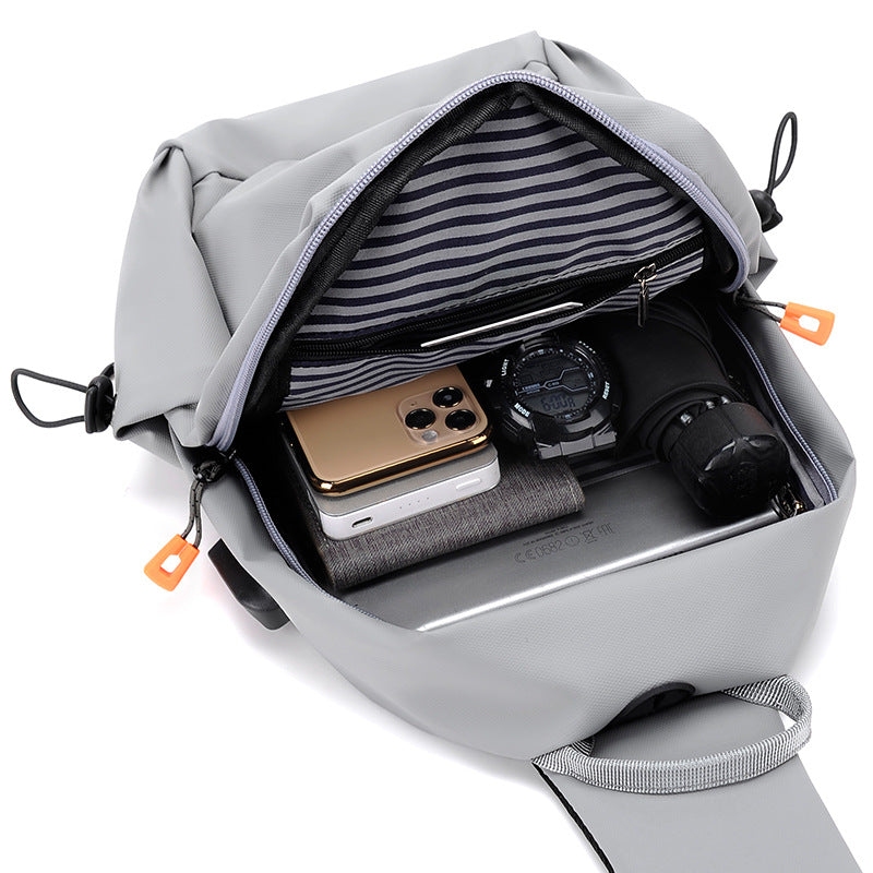 Men's sports chest bag shoulder bag simple men's crossbody bag fashionable small shoulder bag - Korvel