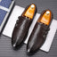 Couvre-chaussures en cuir Mengke à trois boutons pour hommes