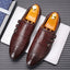 Couvre-chaussures en cuir Mengke à trois boutons pour hommes
