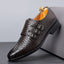 Couvre-chaussures en cuir Mengke à trois boutons pour hommes