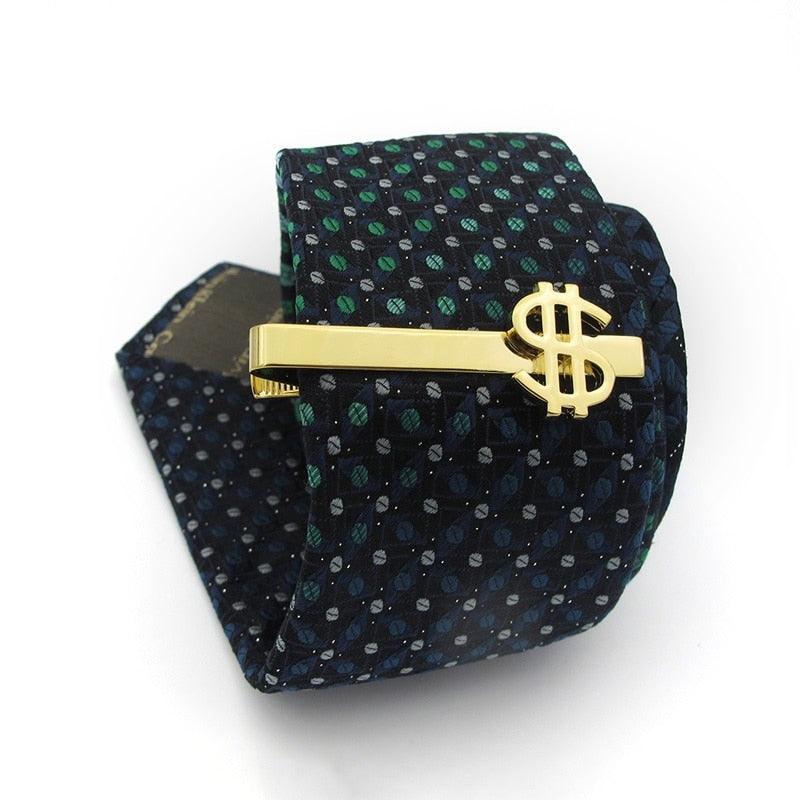 Clip de cravate unique pour homme - Design en argent premium